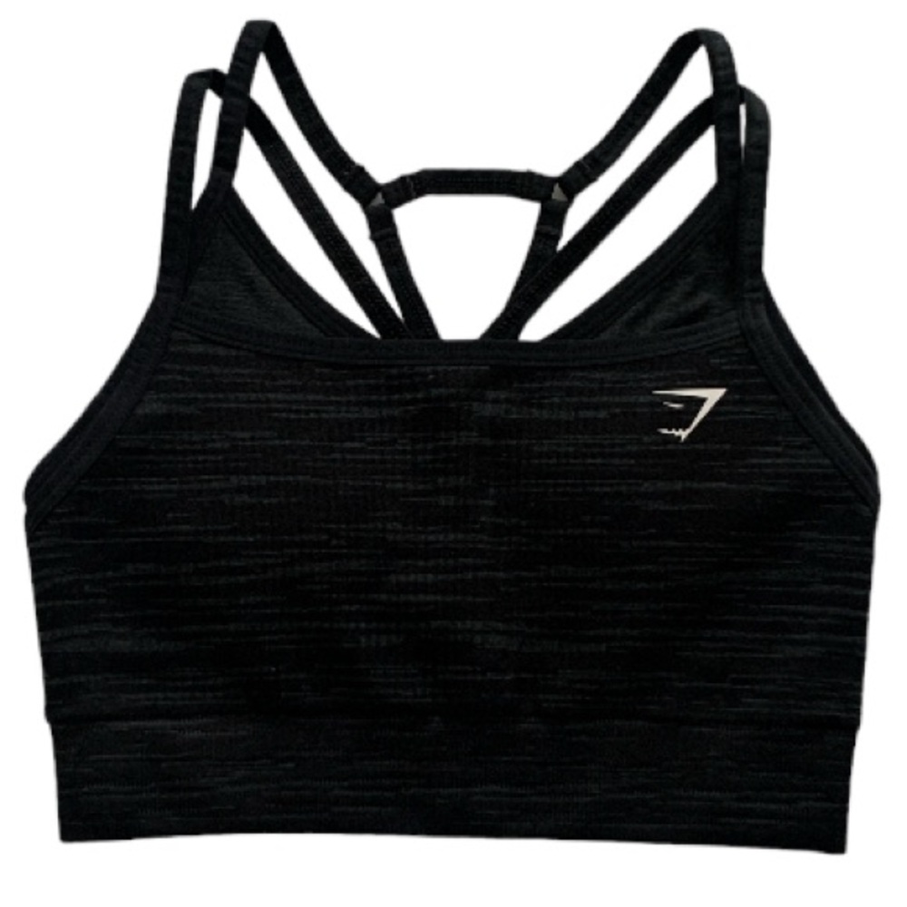 GYMSHARK Women’s Sports Bra X-small Black Gray Athletic
